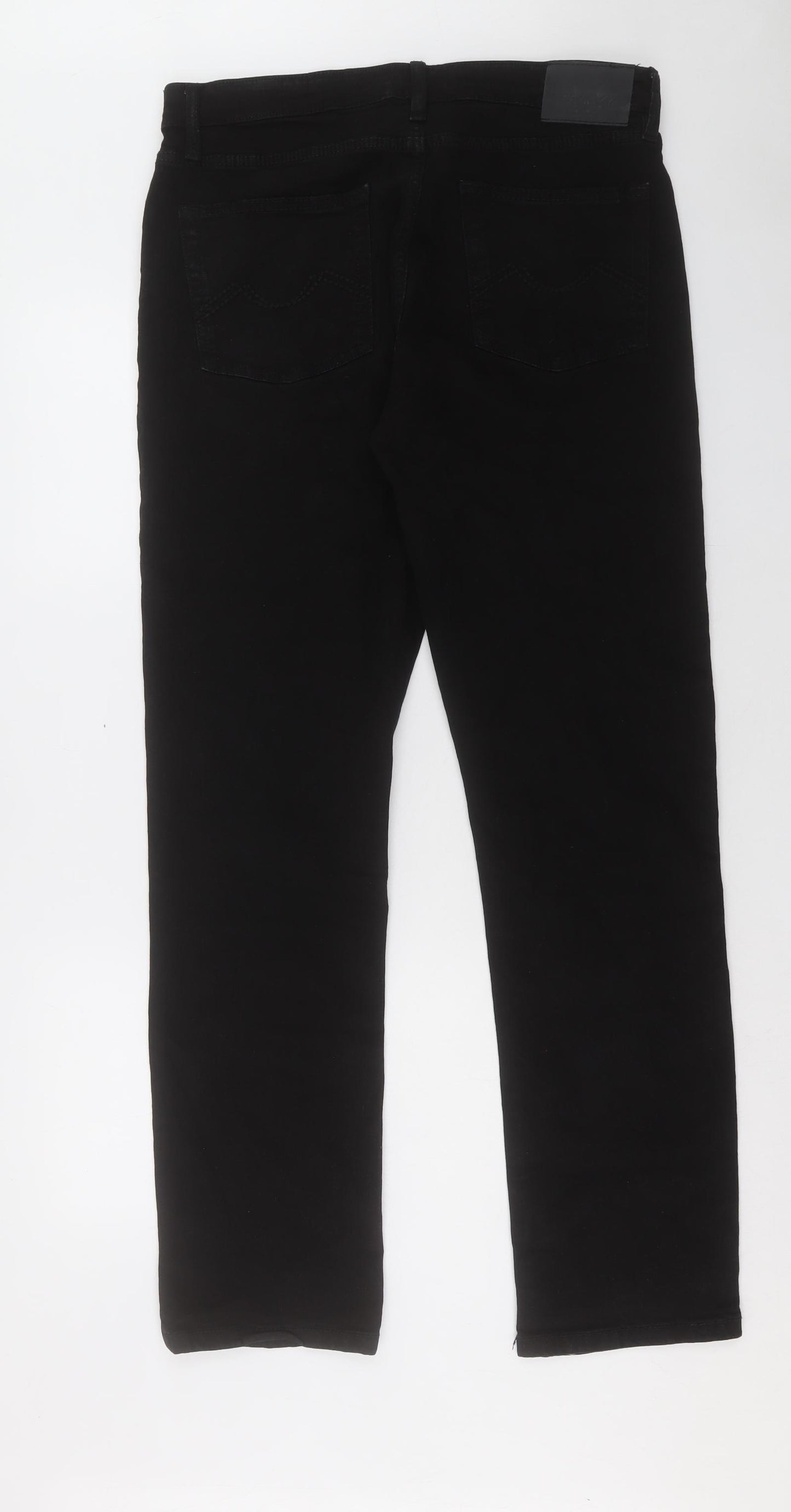 Urban Star Mens Black Cotton Straight Jeans Size 34 in L34 in Regular Button