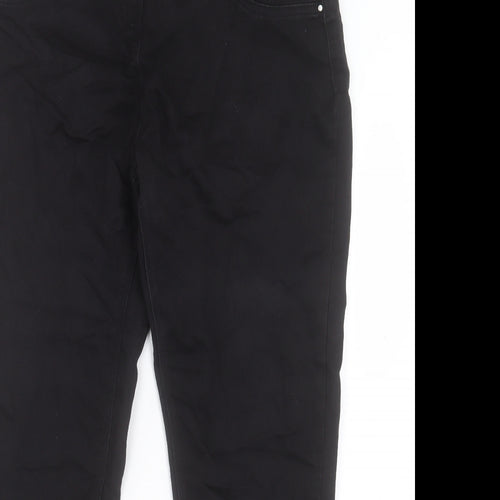 George Womens Black Cotton Jegging Trousers Size 16 L28 in Regular