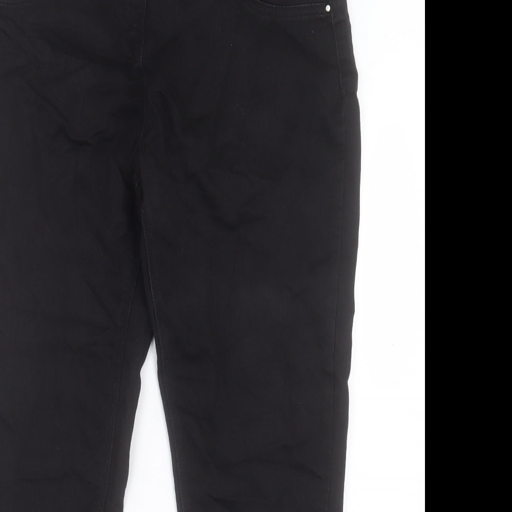 George Womens Black Cotton Jegging Trousers Size 16 L28 in Regular