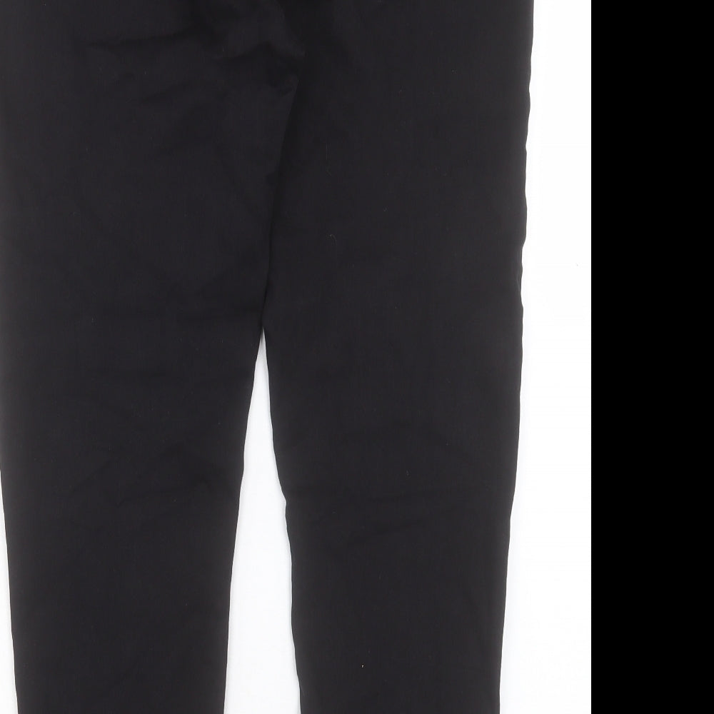 George Womens Black Cotton Jegging Trousers Size 16 L28 in Regular