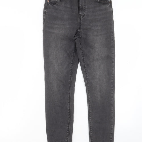 Denim & Co. Womens Black Cotton Skinny Jeans Size 10 L27 in Regular Button