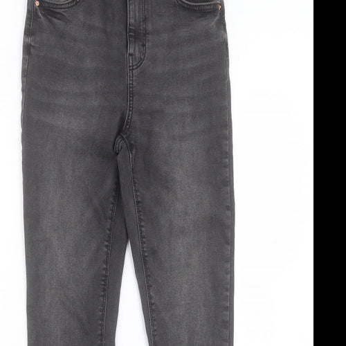 Denim & Co. Womens Black Cotton Skinny Jeans Size 10 L27 in Regular Button