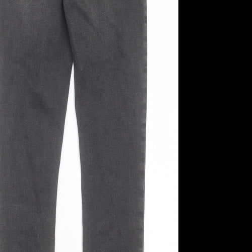 Denim & Co. Womens Black Cotton Skinny Jeans Size 10 L27 in Regular Button