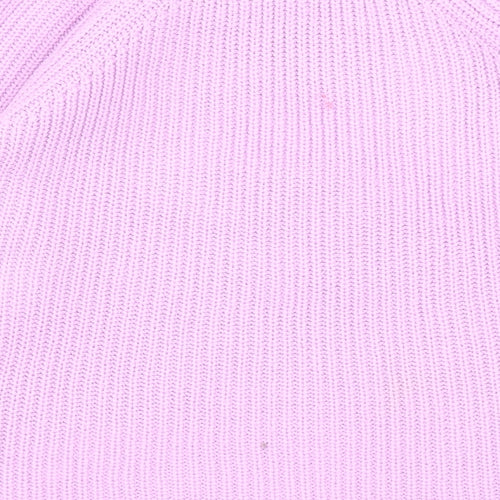 LC Waikiki Girls Purple Round Neck Acrylic Pullover Jumper Size 10-11 Years Pullover - Fluffy Front