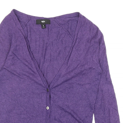 Mossimo Womens Purple V-Neck Viscose Cardigan Jumper Size S