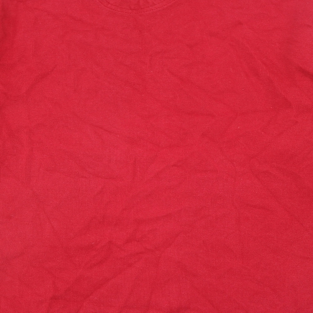 George Mens Red Cotton Pullover Sweatshirt Size L