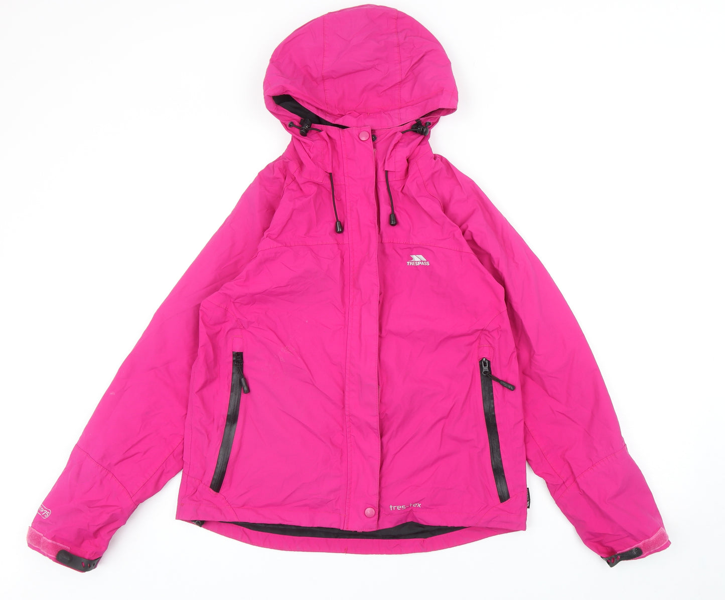 Trespass Womens Pink Rain Coat Coat Size M Hook & Loop