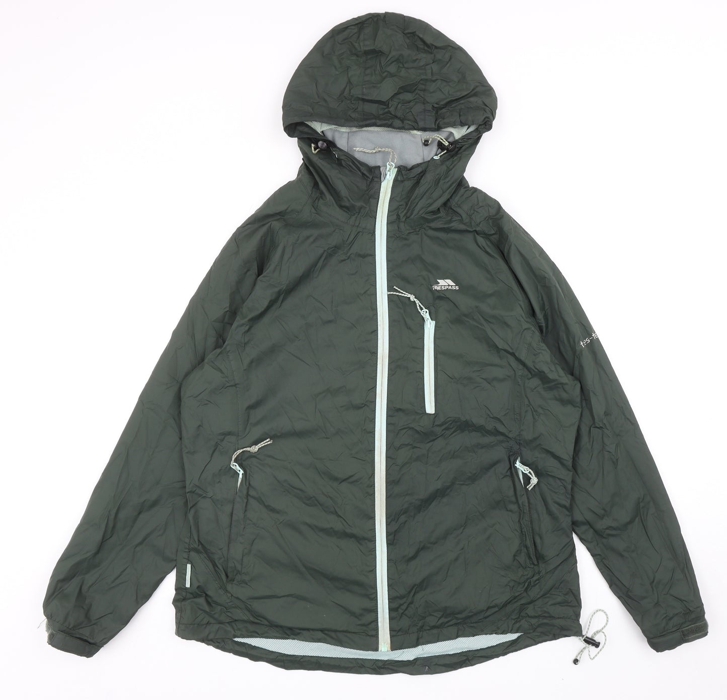 Trespass Mens Green Windbreaker Coat Size L Zip
