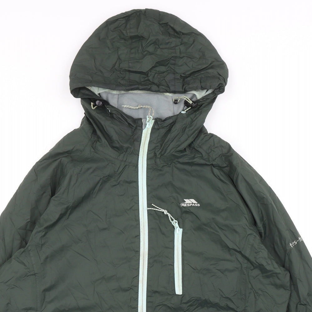 Trespass Mens Green Windbreaker Coat Size L Zip