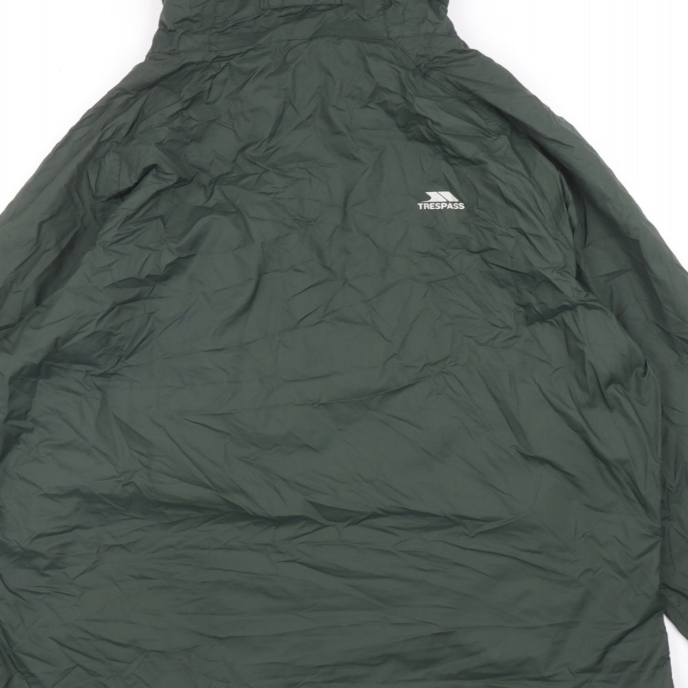 Trespass Mens Green Windbreaker Coat Size L Zip