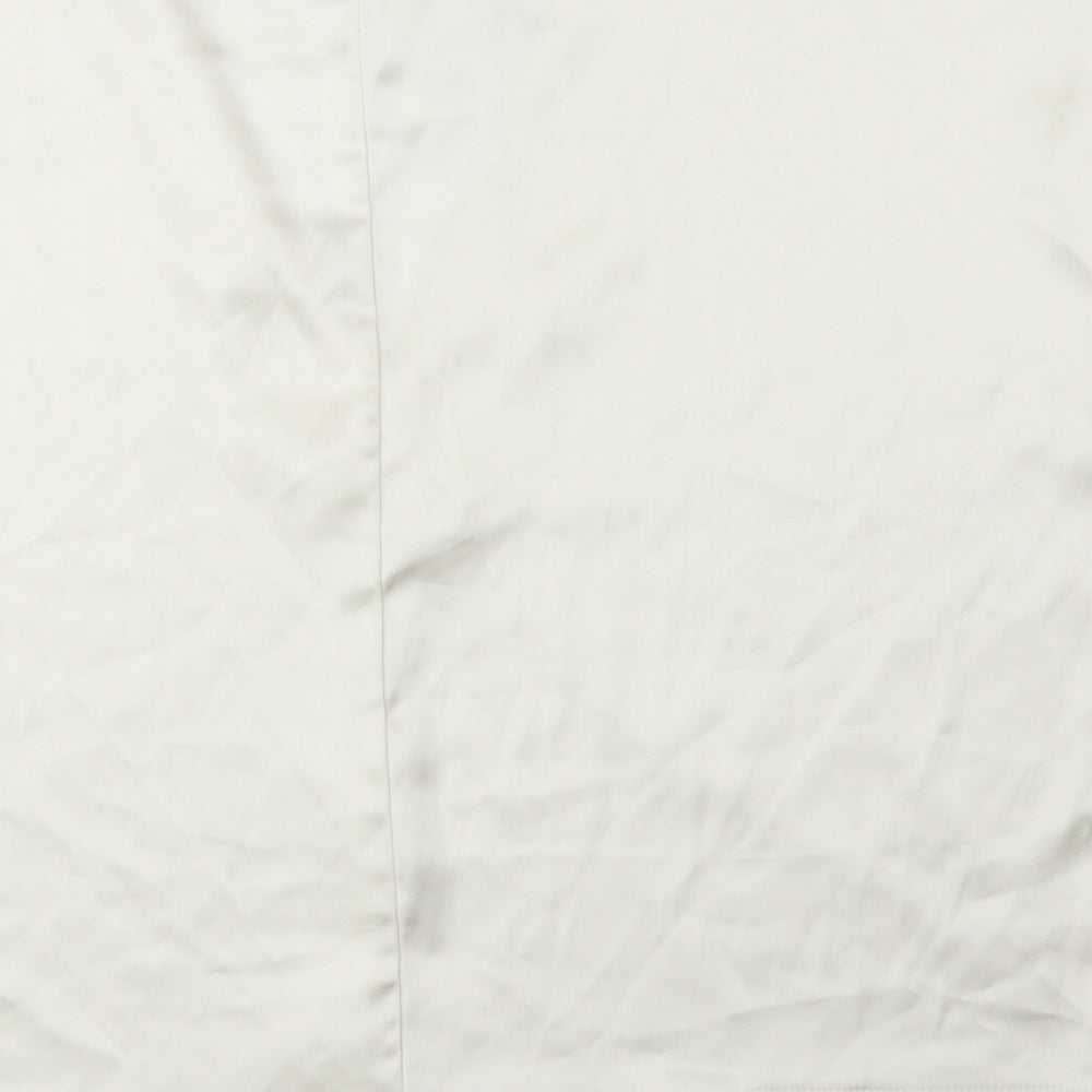 Zara Womens White Polyester Basic Blouse Size S V-Neck