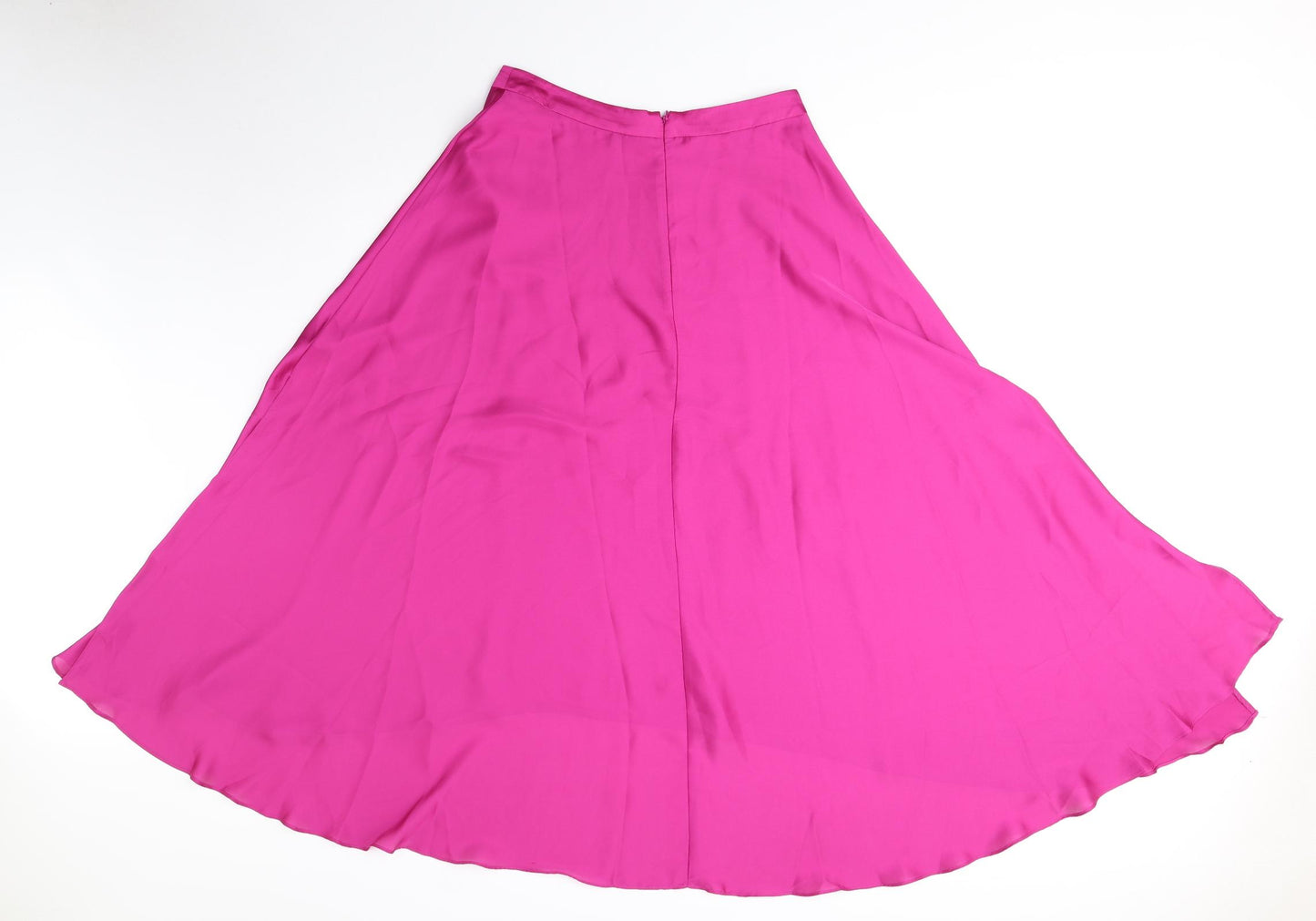 ASOS Womens Pink Polyester Flare Skirt Size 10 Zip