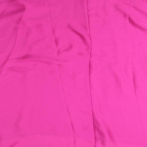 ASOS Womens Pink Polyester Flare Skirt Size 10 Zip