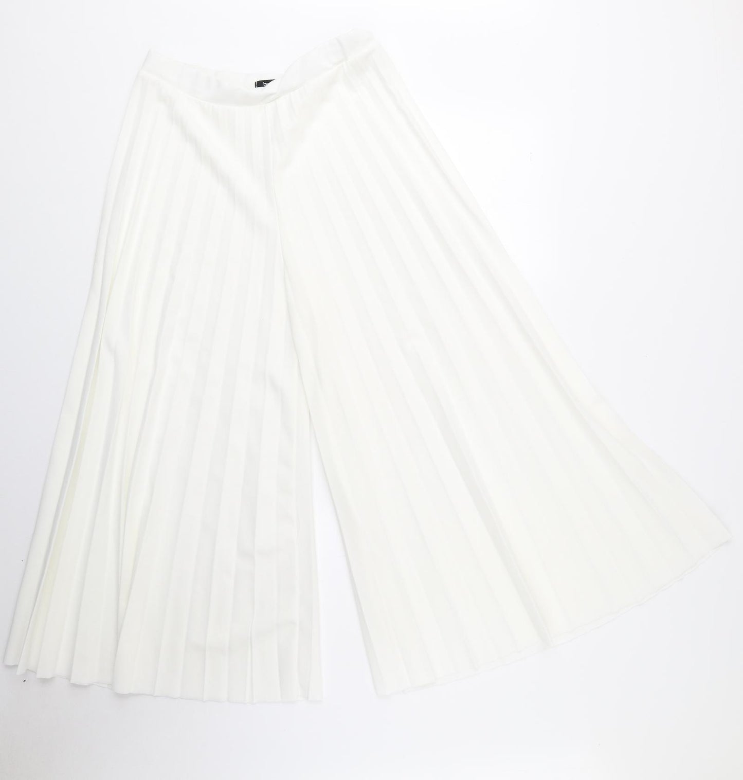 Boohoo Womens White Polyester Trousers Size 16 L23 in Regular