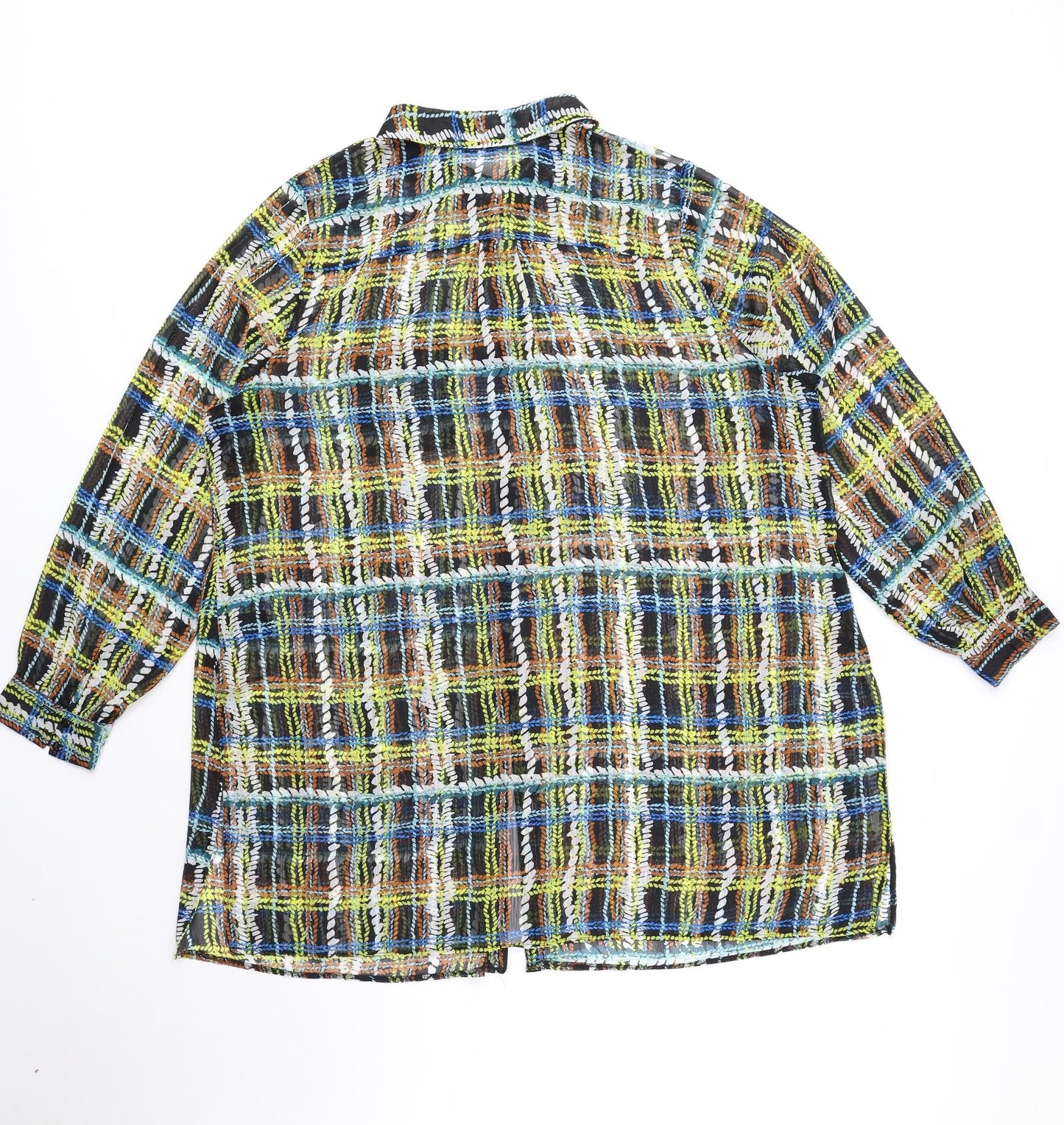 Papaya Womens Multicoloured Paisley Polyester Basic Button-Up Size 18 Collared