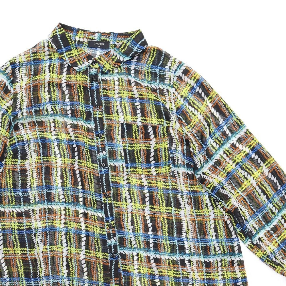 Papaya Womens Multicoloured Paisley Polyester Basic Button-Up Size 18 Collared