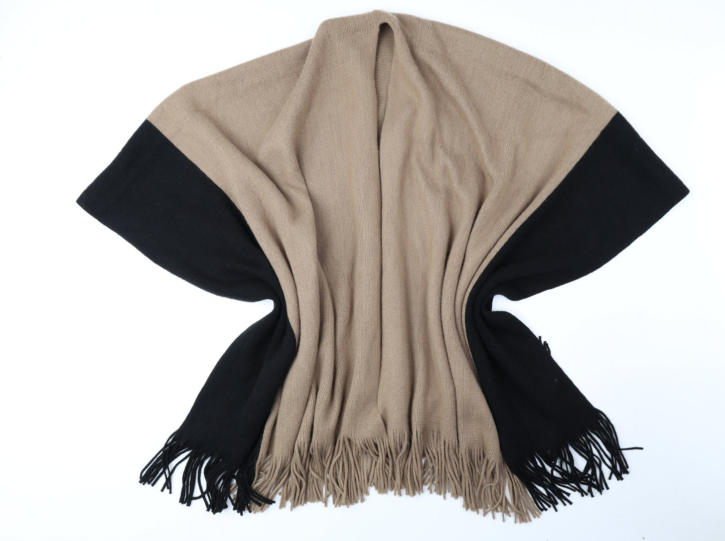 Preworn Womens Brown Acrylic Shawl/Wrap