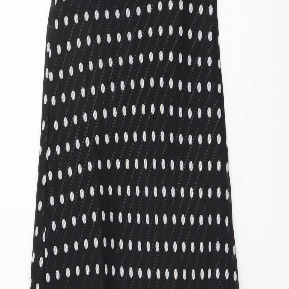 Nasty Gal Womens Black Polka Dot Polyester Maxi Size 8 Cowl Neck Pullover
