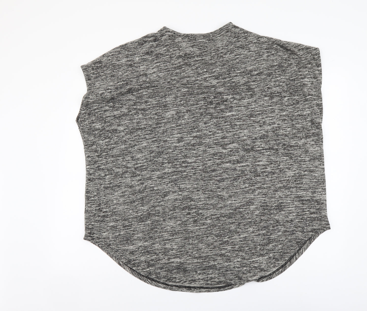 Body Flirt Womens Grey Geometric Viscose Basic Blouse Size XL V-Neck