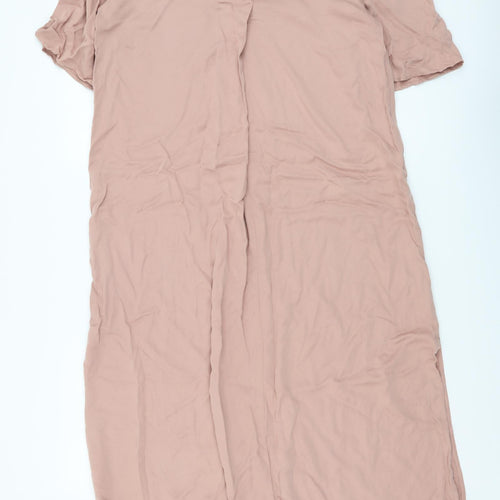 Oysho Womens Pink Viscose A-Line Size S V-Neck Pullover