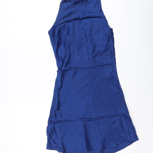 Zara Womens Blue Polyester Mini Size XS Halter Pullover