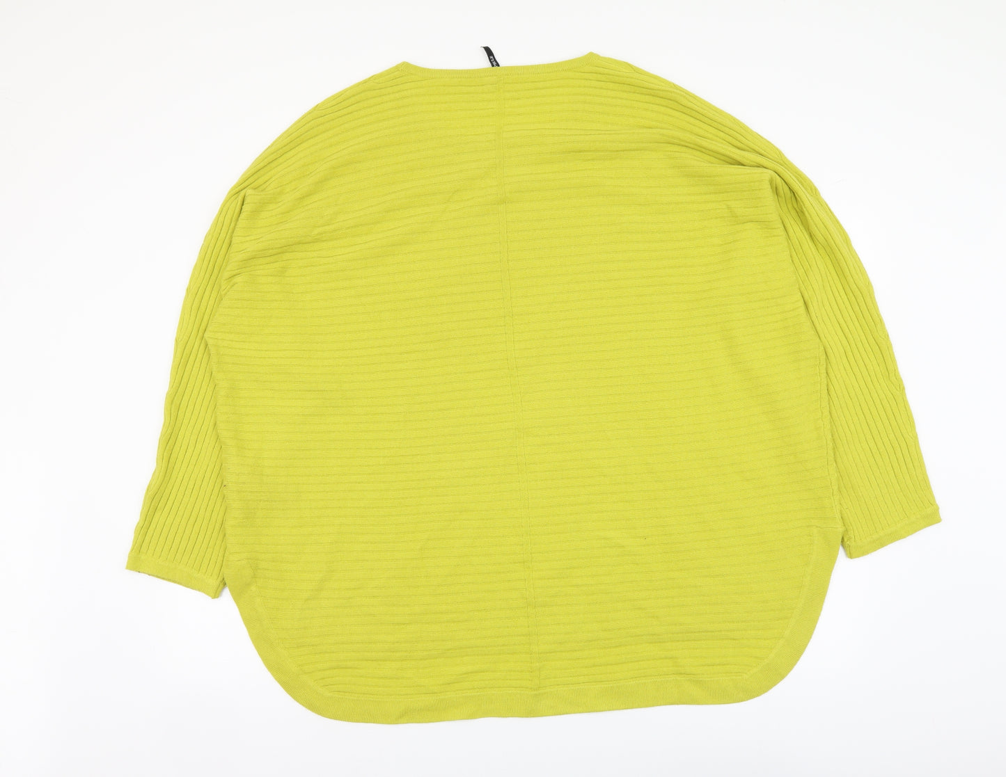Capsule Womens Green Round Neck Acrylic Tunic Jumper Size 28