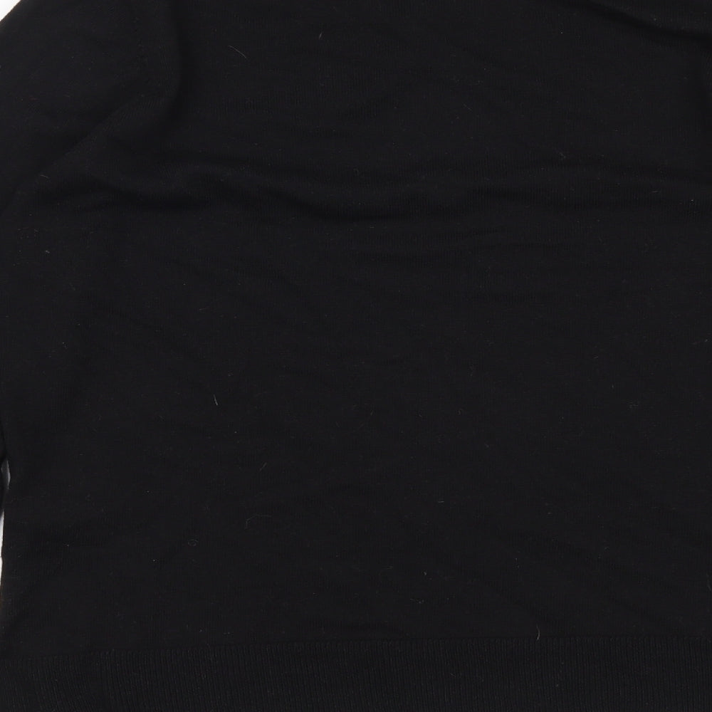 NEXT Womens Black Round Neck Polyester Pullover Jumper Size 12