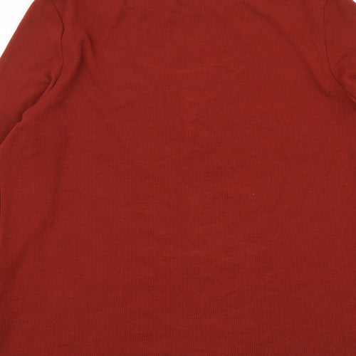 Marks and Spencer Womens Brown Boat Neck Acrylic Pullover Jumper Size 16