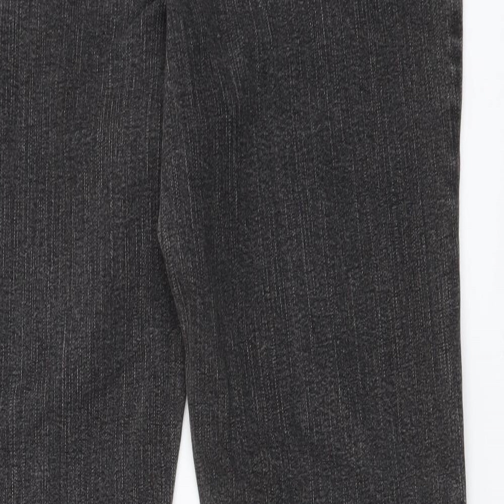 Per Una Womens Grey Cotton Bootcut Jeans Size 16 L29 in Regular Button