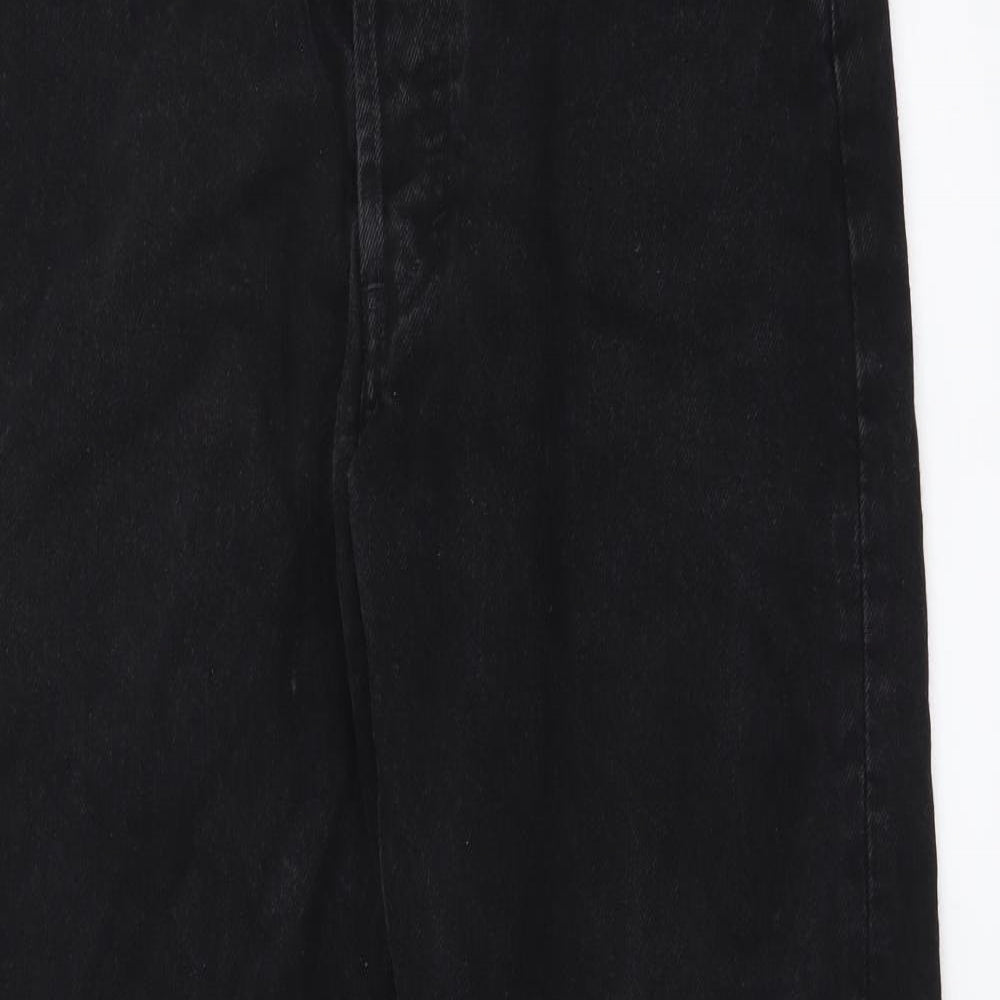 Gap Mens Black Cotton Straight Jeans Size 30 in L29 in Regular Button