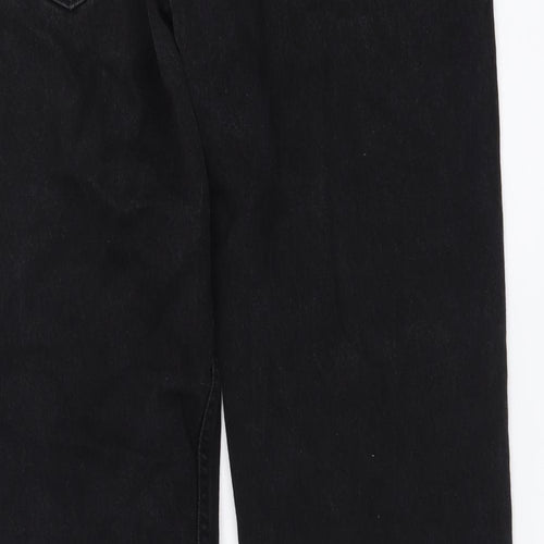 Gap Mens Black Cotton Straight Jeans Size 30 in L29 in Regular Button
