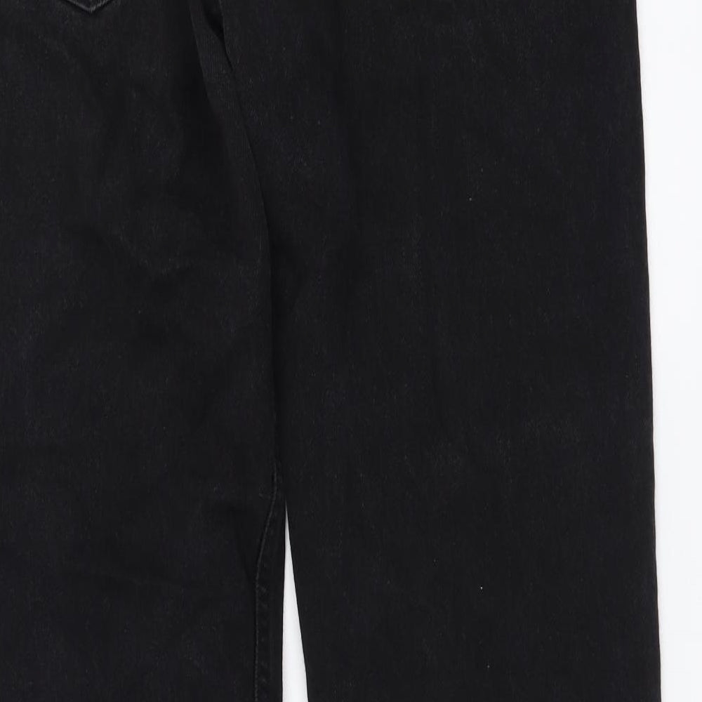 Gap Mens Black Cotton Straight Jeans Size 30 in L29 in Regular Button