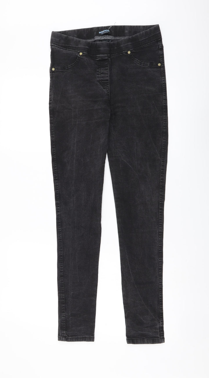 Enimon Womens Grey Cotton Jegging Leggings Size L L29 in
