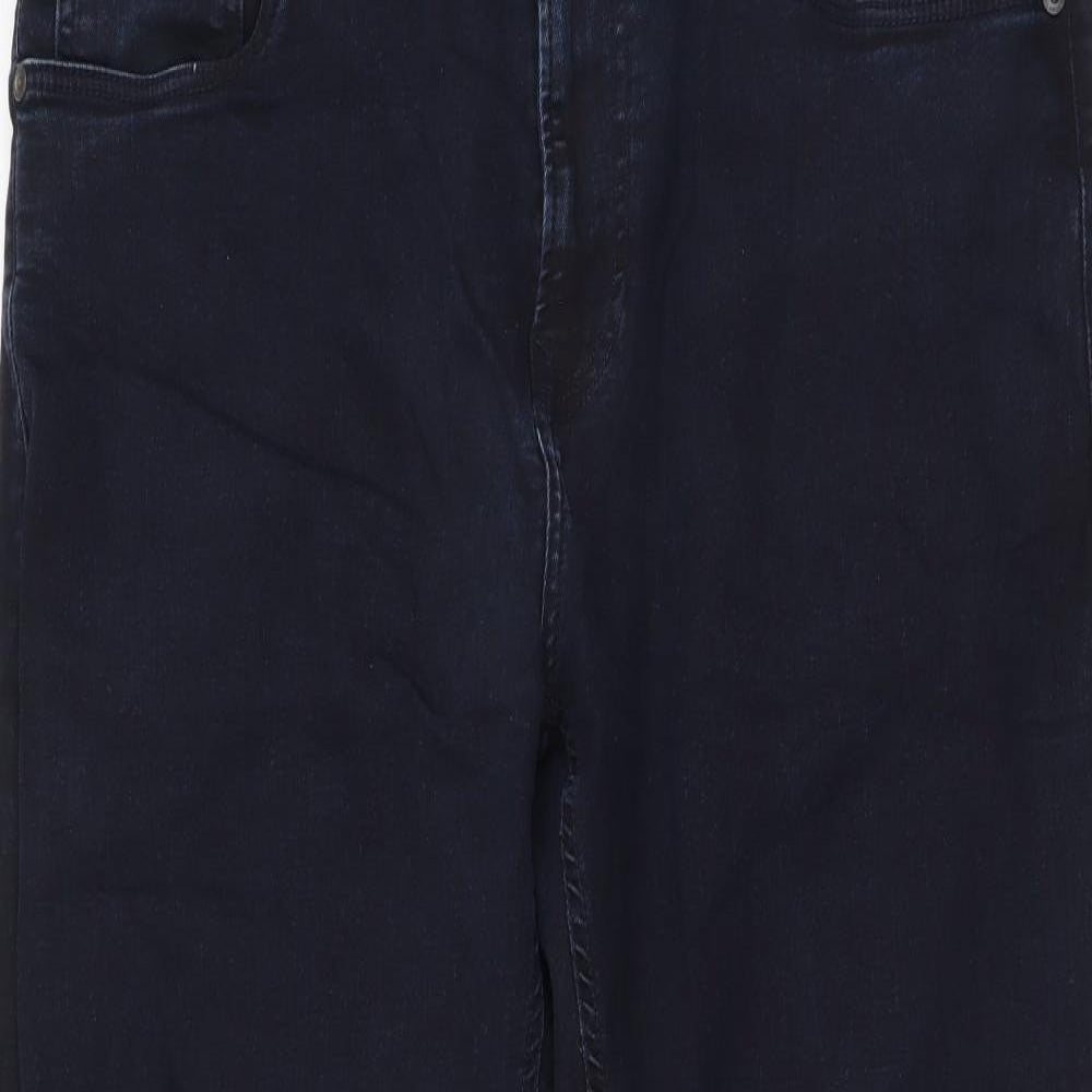 NEXT Womens Blue Cotton Straight Jeans Size 34 in L28 in Regular Button