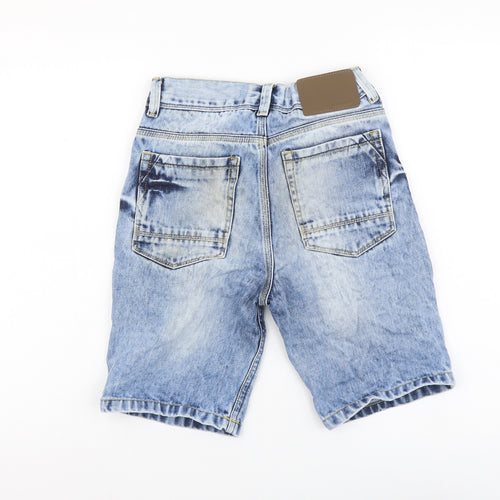 NEXT Boys Blue Cotton Bermuda Shorts Size 14 Years Regular Zip