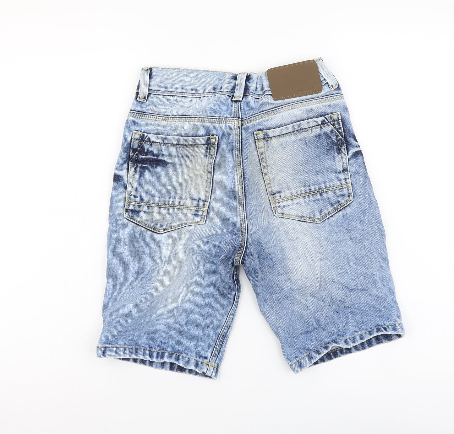NEXT Boys Blue Cotton Bermuda Shorts Size 14 Years Regular Zip