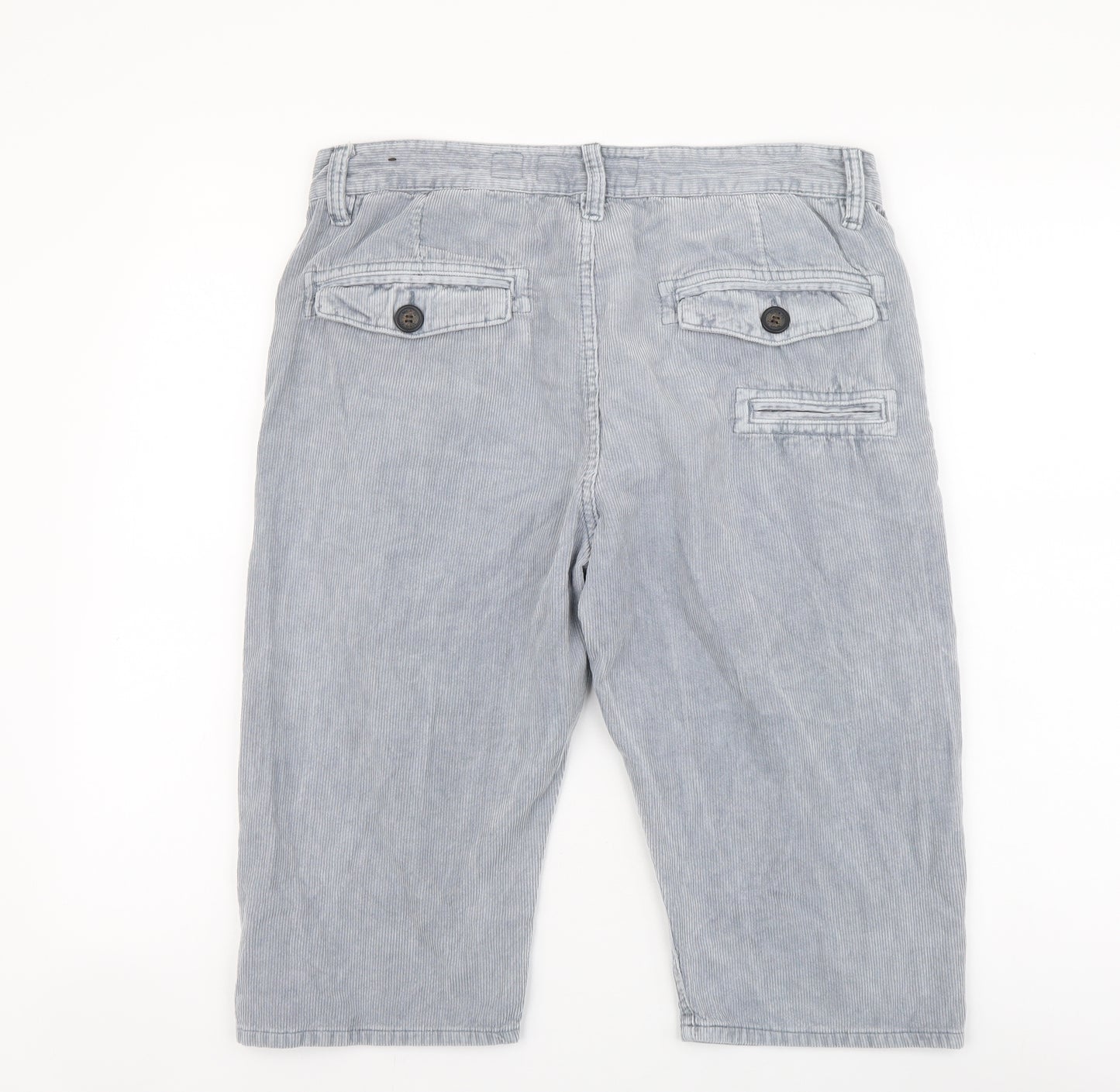 Denim73 Mens Blue Cotton Bermuda Shorts Size 32 in L15 in Regular Button