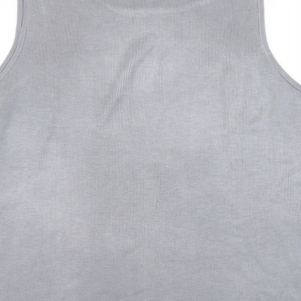 Kaleidoscope Womens Grey Acrylic Basic Tank Size 24 Round Neck