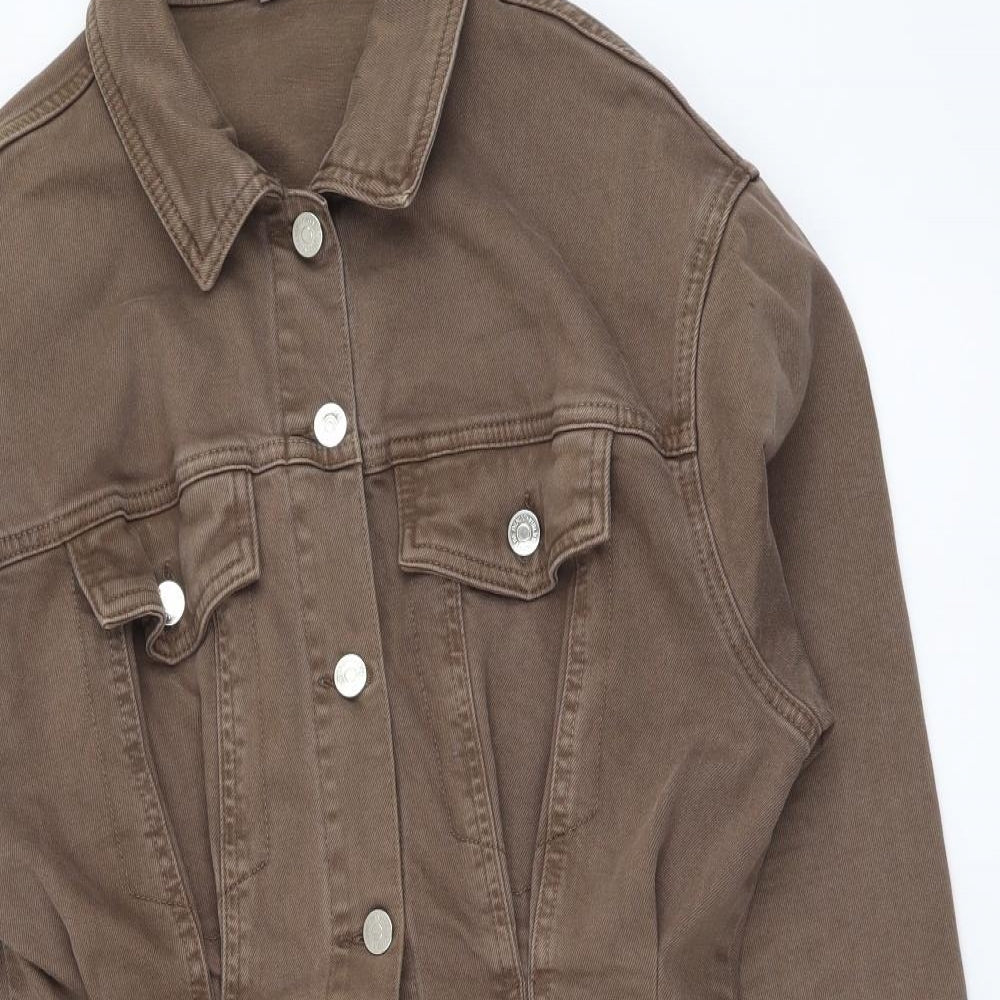 George Womens Brown Jacket Size 12 Button