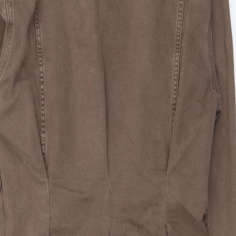 George Womens Brown Jacket Size 12 Button