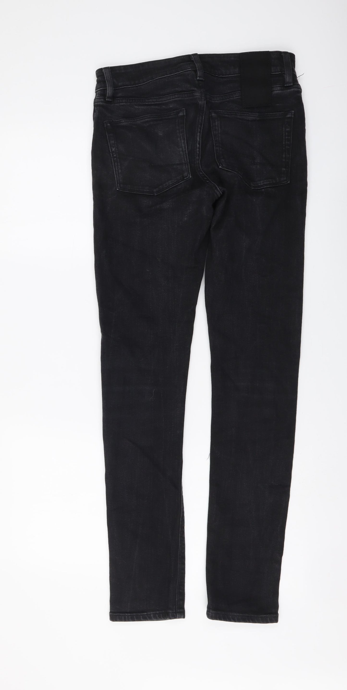 Preworn Womens Black Cotton Skinny Jeans Size 28 in L30 in Regular Button