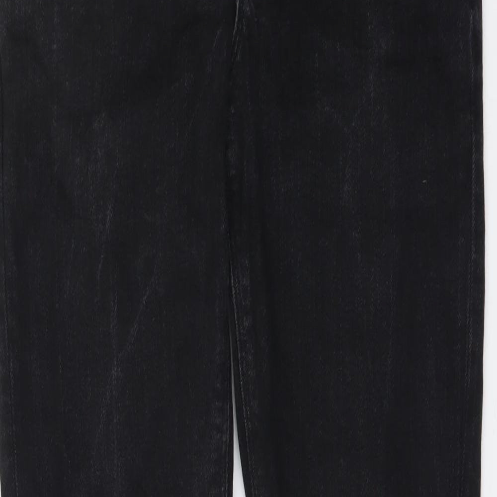 Preworn Womens Black Cotton Skinny Jeans Size 28 in L30 in Regular Button
