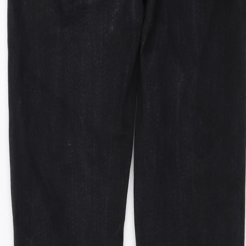 Preworn Womens Black Cotton Skinny Jeans Size 28 in L30 in Regular Button