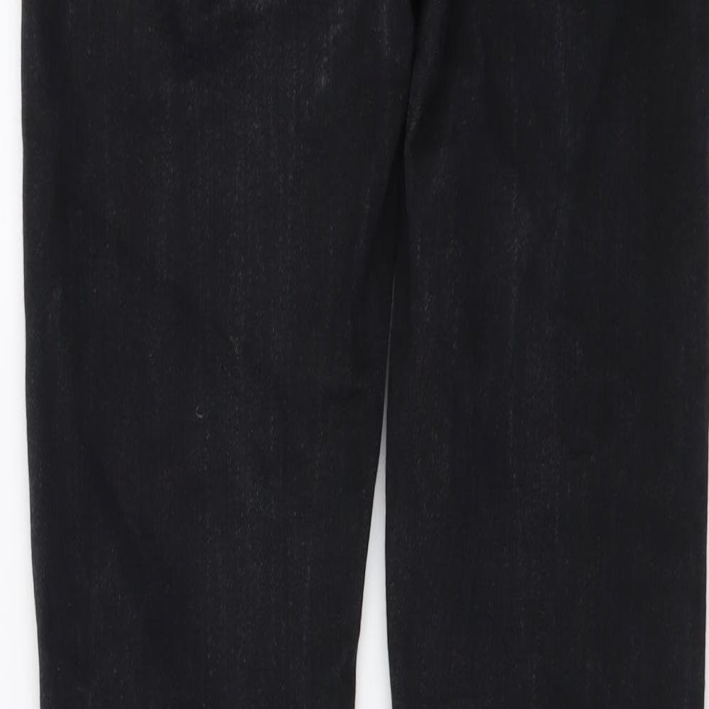 Preworn Womens Black Cotton Skinny Jeans Size 28 in L30 in Regular Button