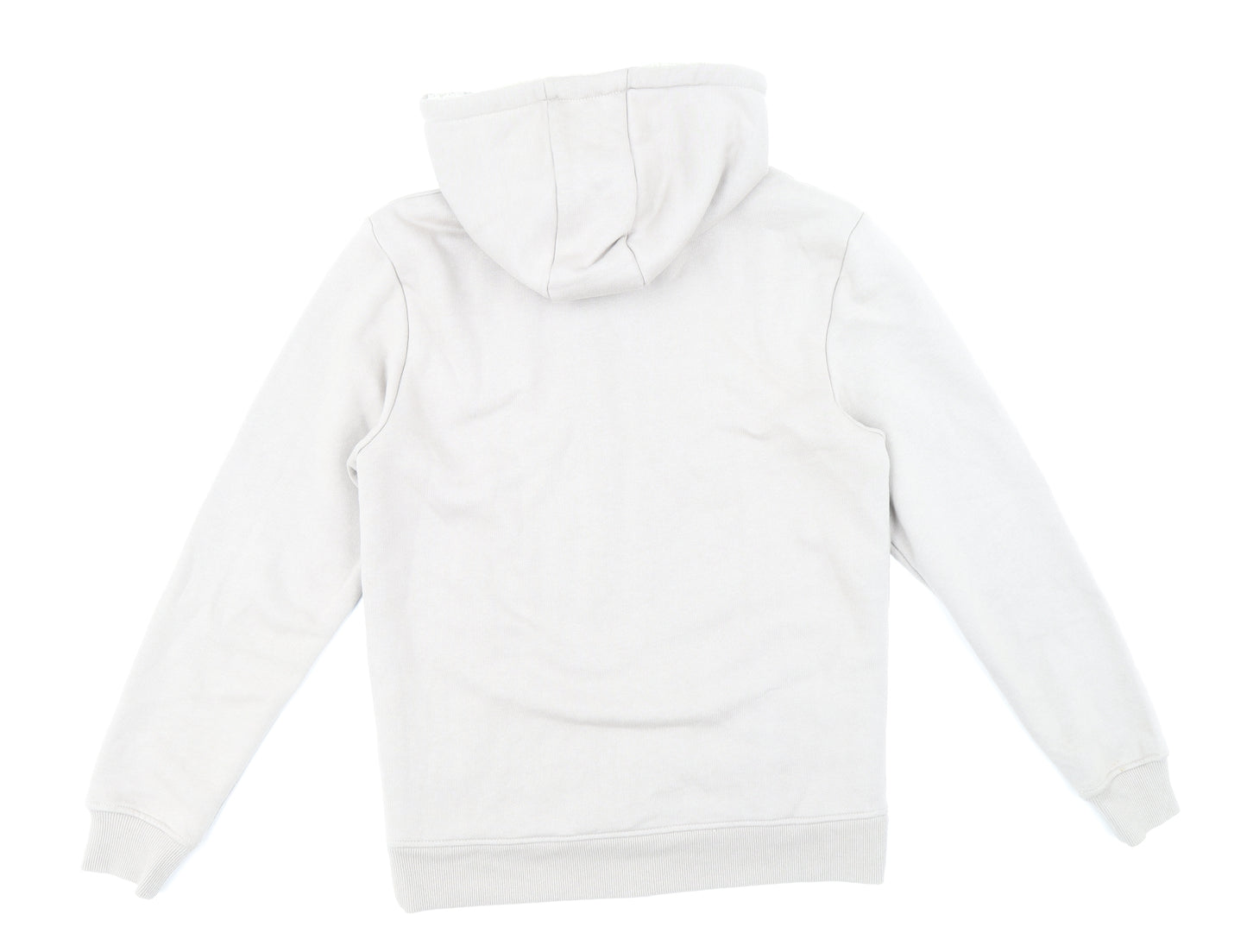 Titus Mens Beige Polyester Full Zip Hoodie Size S - Fleece Lined, Drawstring