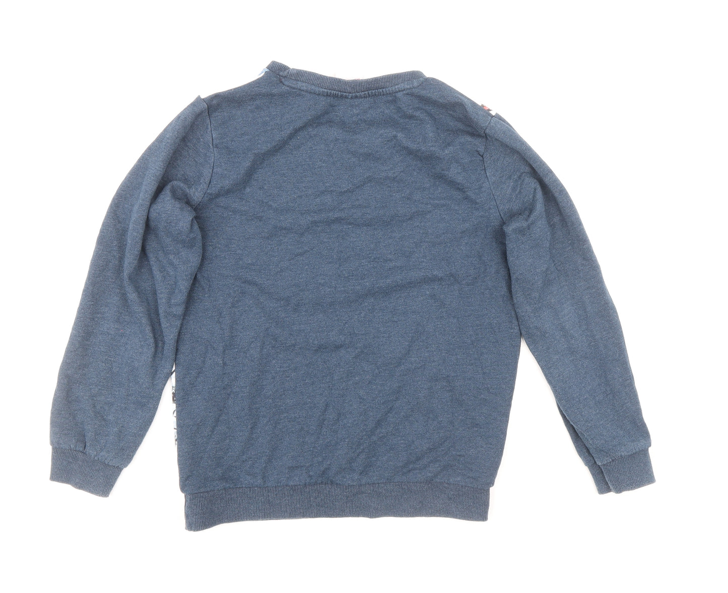 TU Boys Blue Cotton Pullover Sweatshirt Size 8 Years Pullover - Marvel