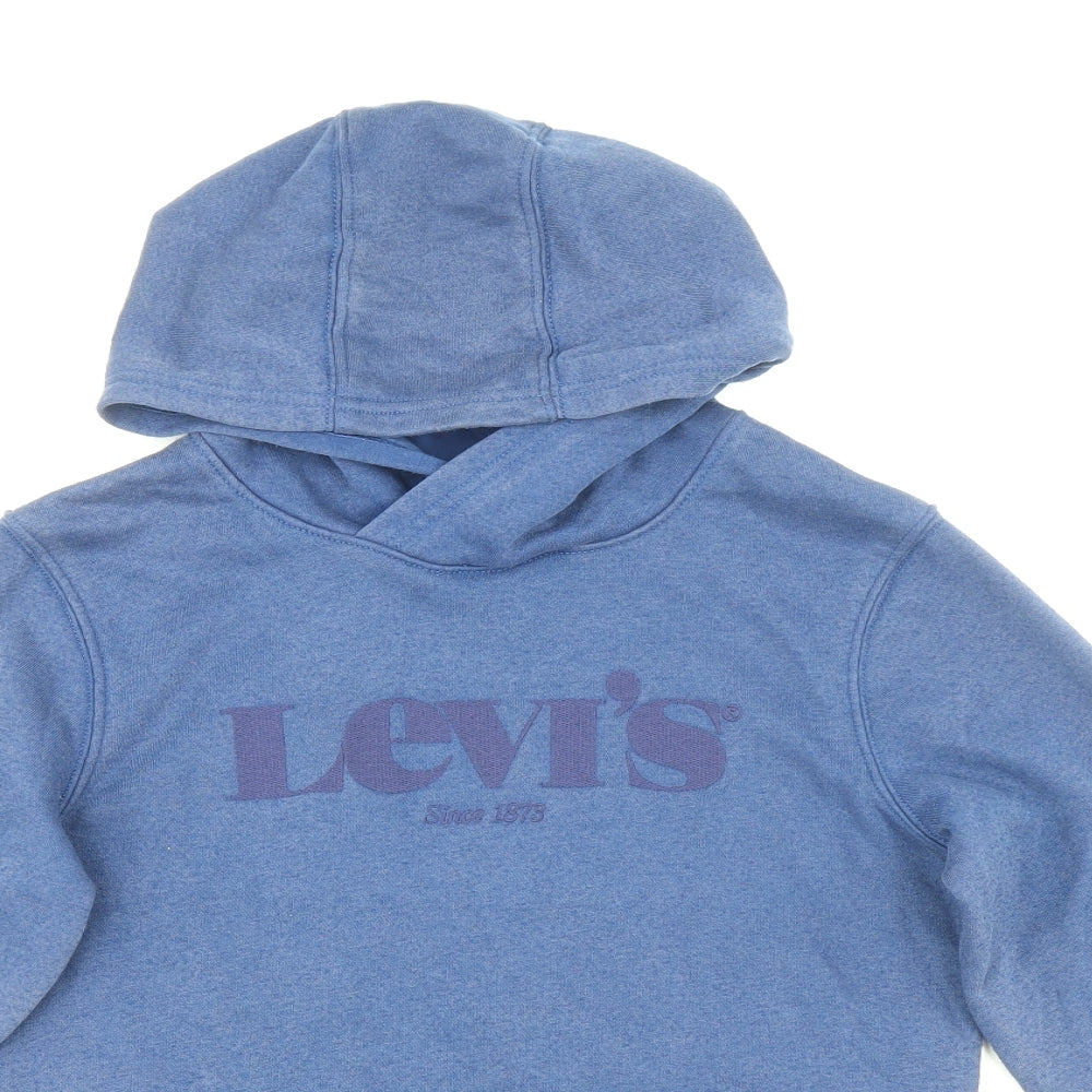 Levi's Boys Blue Cotton Pullover Hoodie Size 12 Years Pullover