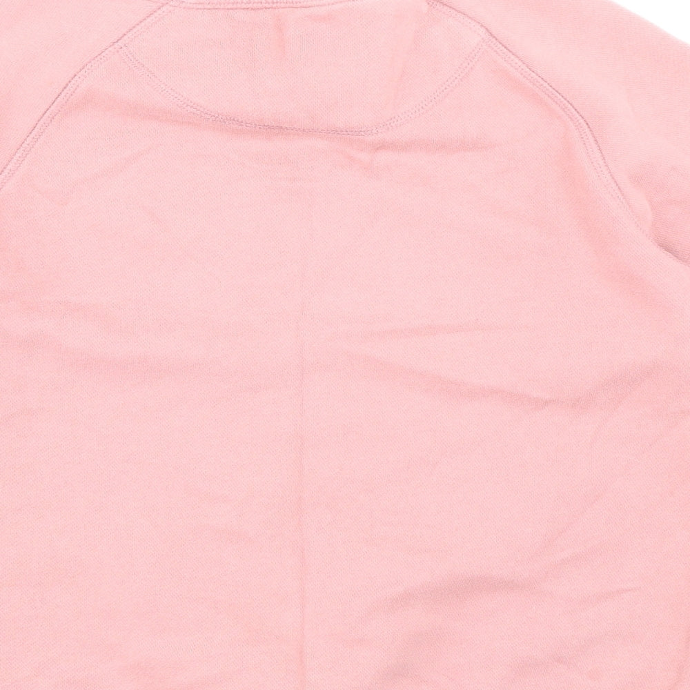 Fat Face Girls Pink Cotton Pullover Sweatshirt Size 10-11 Years Pullover - Textured Mountain Rainbow