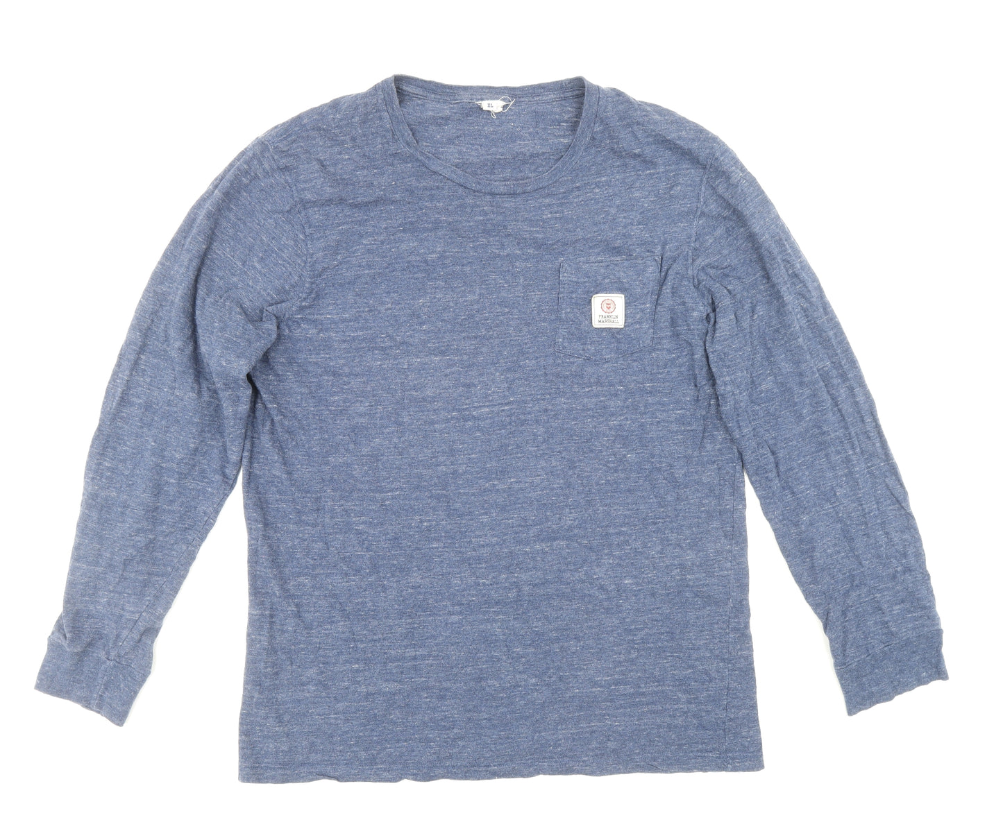 Franklin & Marshall Mens Blue Polyester T-Shirt Size XL Round Neck