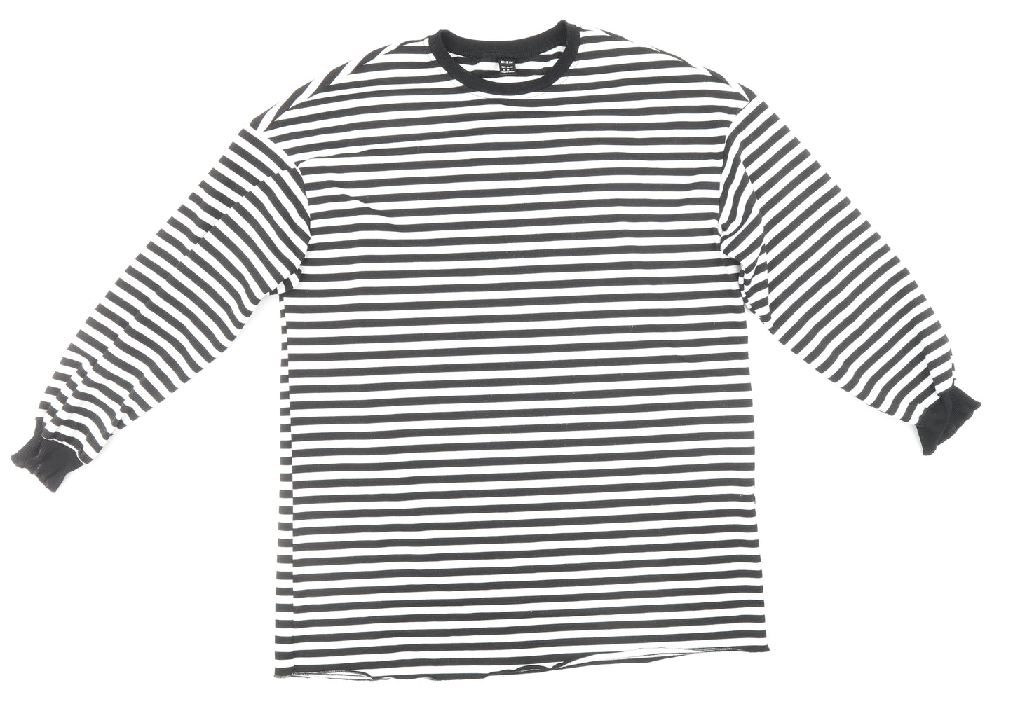SheIn Womens Multicoloured Striped Polyester Pullover Sweatshirt Size M Pullover